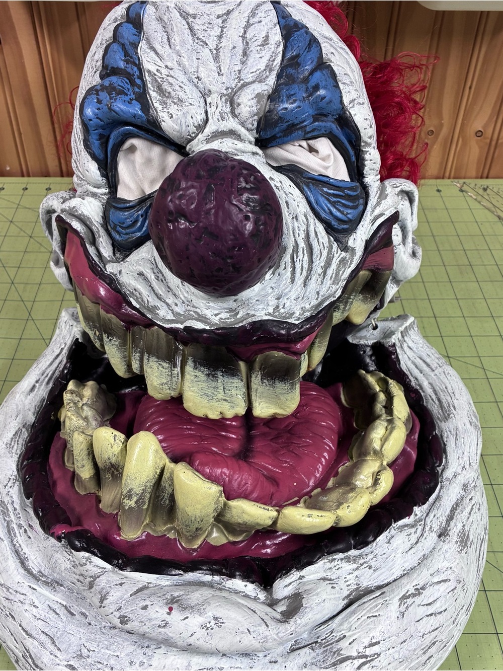 California costumes “Fatty McClowm” face ani-motion mouth Halloween horror evil